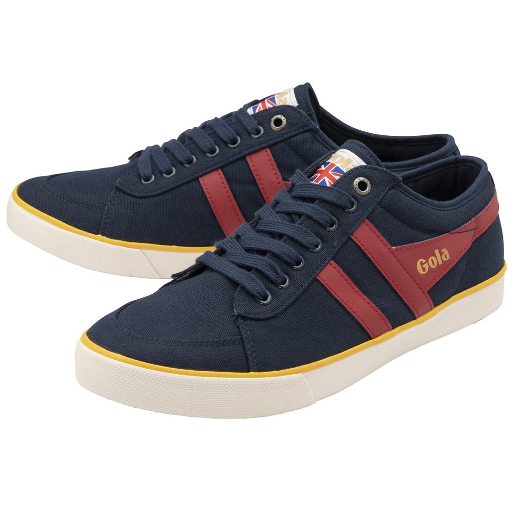 Gola Vegan Classics Comet Plimsoll Sneakers Tmavě Blankyt Tmavě Červené CZ | FQEU-82130