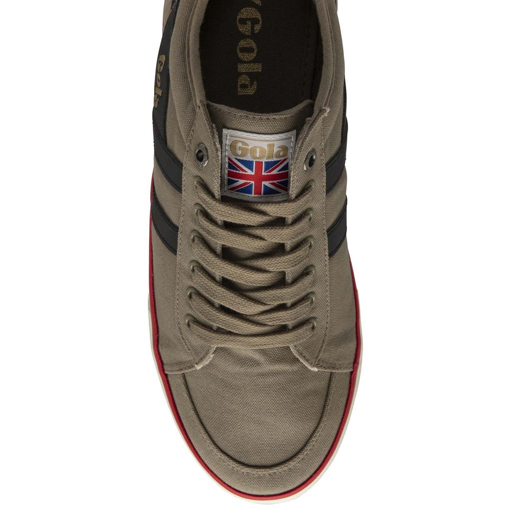 Gola Vegan Classics Comet Plimsoll Sneakers Černé Tmavě Červené CZ | AOZH-58912