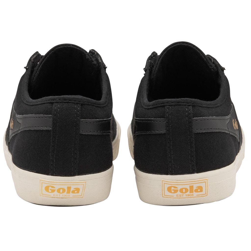 Gola Vegan Classics Comet Plimsoll Sneakers Černé Černé Bílé CZ | JQRZ-67304