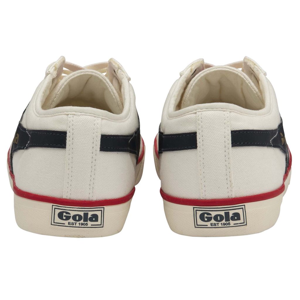 Gola Vegan Classics Comet Plimsoll Sneakers Bílé Tmavě Blankyt Červené CZ | FCVH-39726
