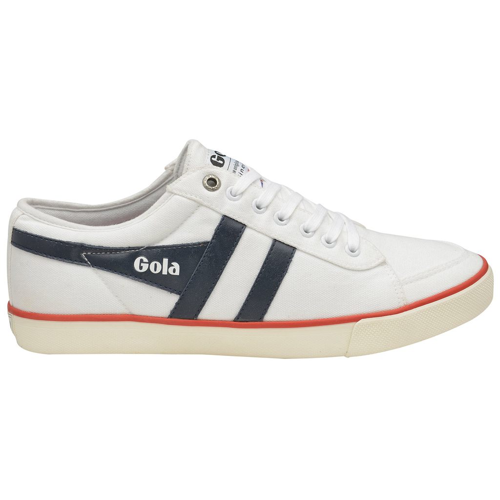 Gola Vegan Classics Comet Plimsoll Sneakers Bílé Tmavě Blankyt Červené CZ | EUGV-65124
