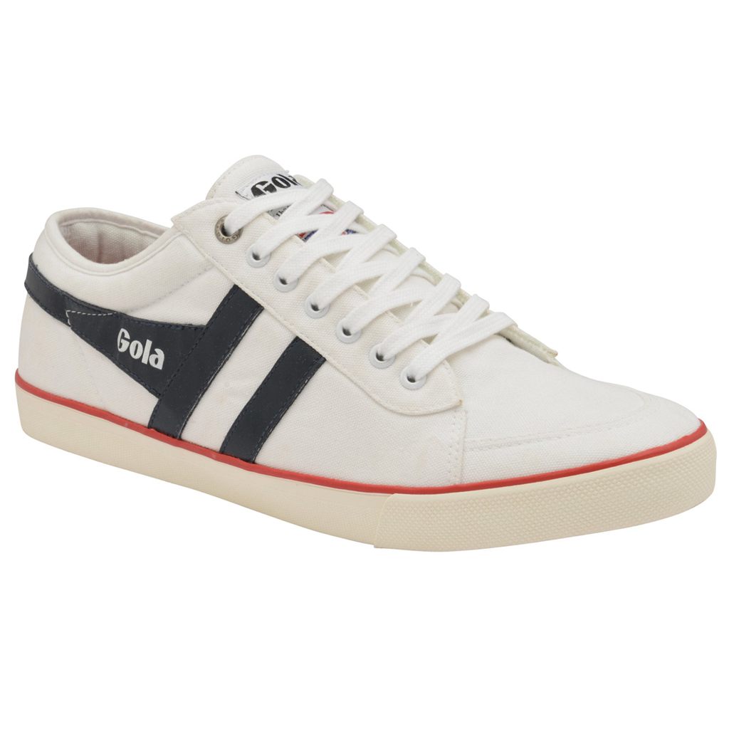 Gola Vegan Classics Comet Plimsoll Sneakers Bílé Tmavě Blankyt Červené CZ | EUGV-65124
