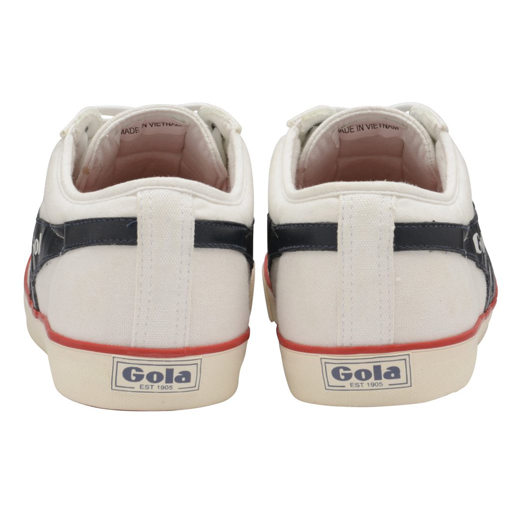 Gola Vegan Classics Comet Plimsoll Sneakers Bílé Tmavě Blankyt Červené CZ | EUGV-65124
