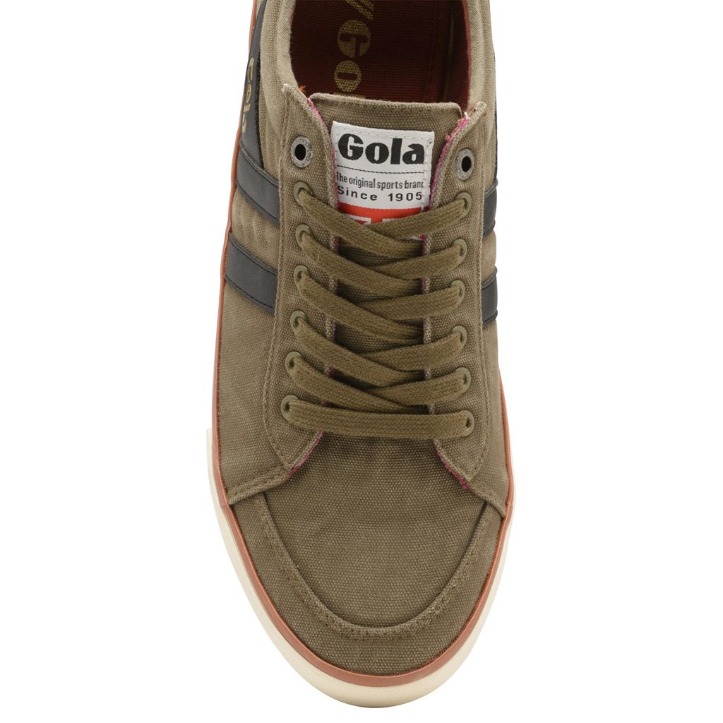 Gola Vegan Classics Comet Plimsoll Trainer Hnědožlutý Černé CZ | FLBE-10653