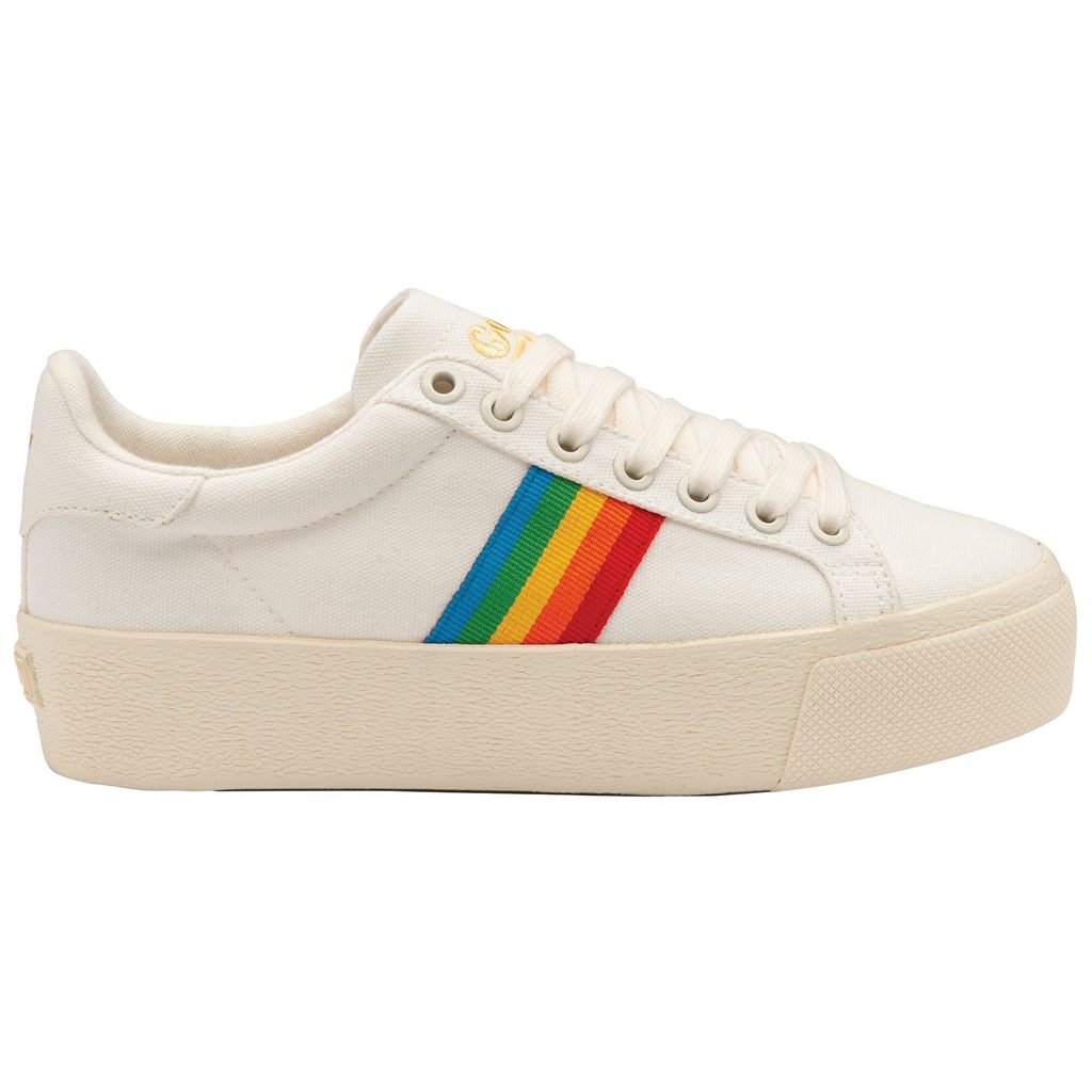 Gola Vegan Classics Orchid Platform Rainbow Shoes Bílé CZ | ZMAY-13720