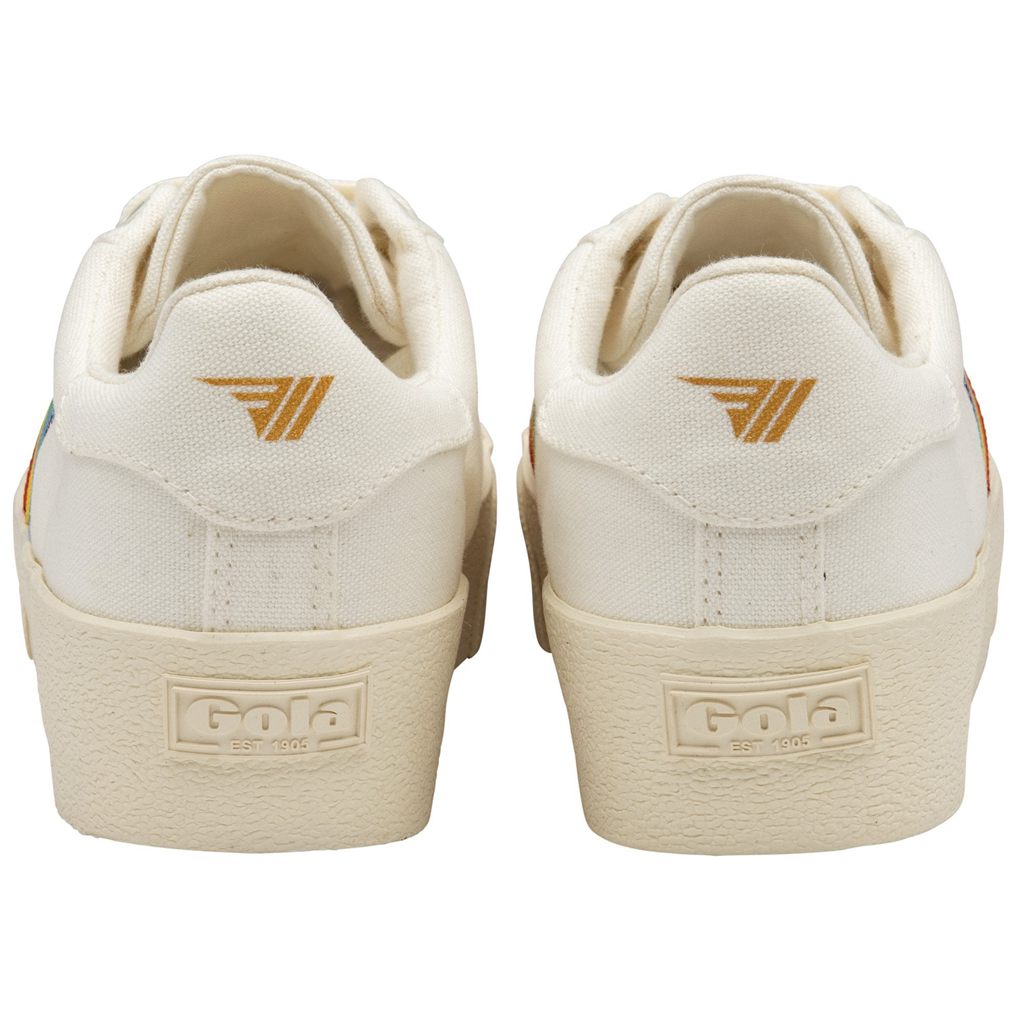 Gola Vegan Classics Orchid Platform Rainbow Shoes Bílé CZ | ZMAY-13720