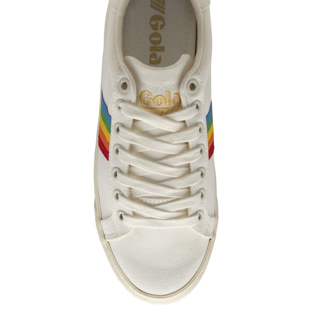 Gola Vegan Classics Orchid Platform Rainbow Shoes Bílé CZ | ZMAY-13720