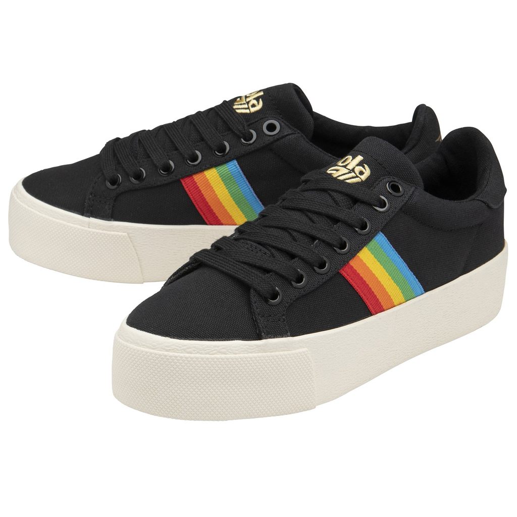 Gola Vegan Classics Orchid Platform Rainbow Shoes Černé CZ | XRHZ-67593