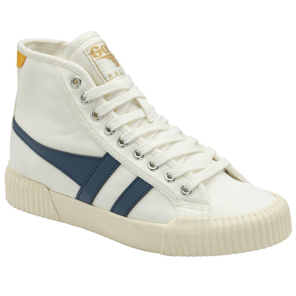 Gola Vegan Classics Rally High Plimsoll Sneakers Bílé CZ | GBFQ-78049