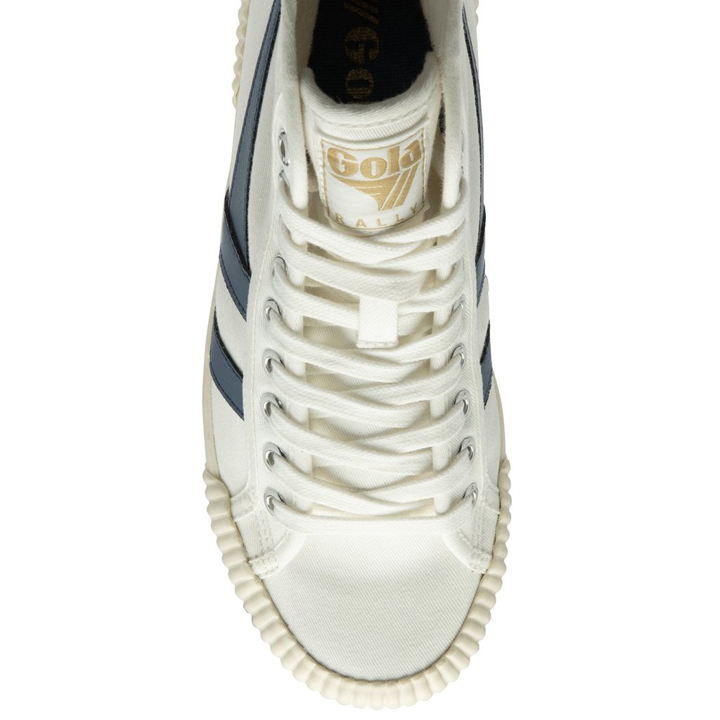 Gola Vegan Classics Rally High Plimsoll Sneakers Bílé CZ | GBFQ-78049