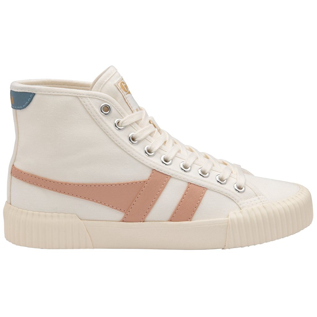 Gola Vegan Classics Rally High Plimsoll Sneakers Bílé Růžové CZ | KQPT-47916