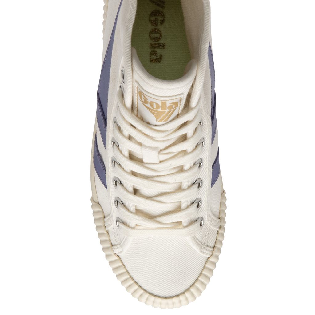 Gola Vegan Classics Rally High Plimsoll Sneakers Bílé Levandule Zelene CZ | LMGH-53174