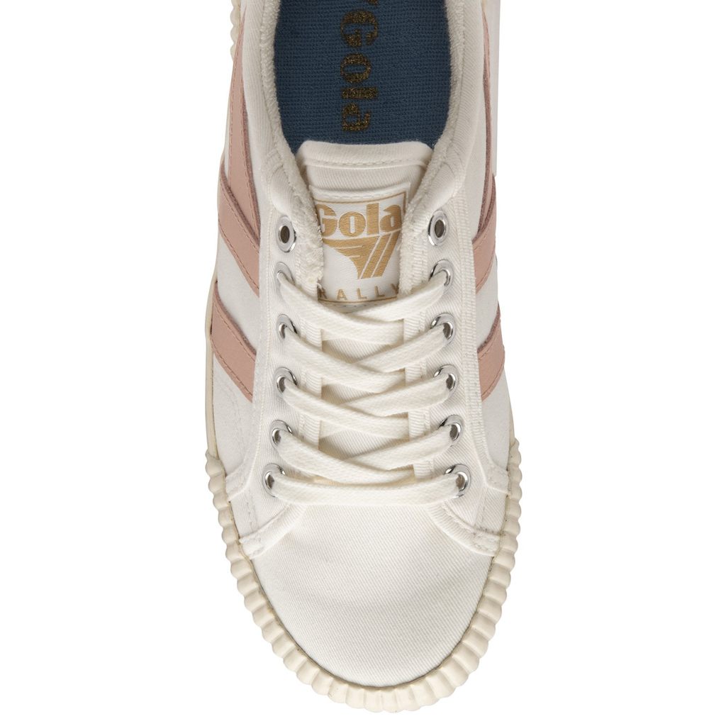 Gola Vegan Classics Rally Plimsoll Sneakers Bílé Růžové CZ | VANW-09462