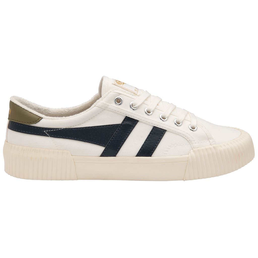 Gola Vegan Classics Rally Plimsoll Sneakers Bílé Tmavě Blankyt Hnědožlutý CZ | QWFD-86530