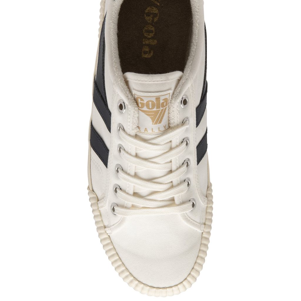 Gola Vegan Classics Rally Plimsoll Sneakers Bílé Tmavě Blankyt Hnědožlutý CZ | QWFD-86530