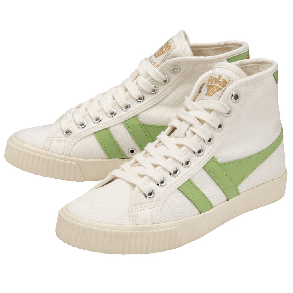 Gola Vegan Classics Tennis Mark Cox High Sneakers Bílé Zelene CZ | XLJZ-63740