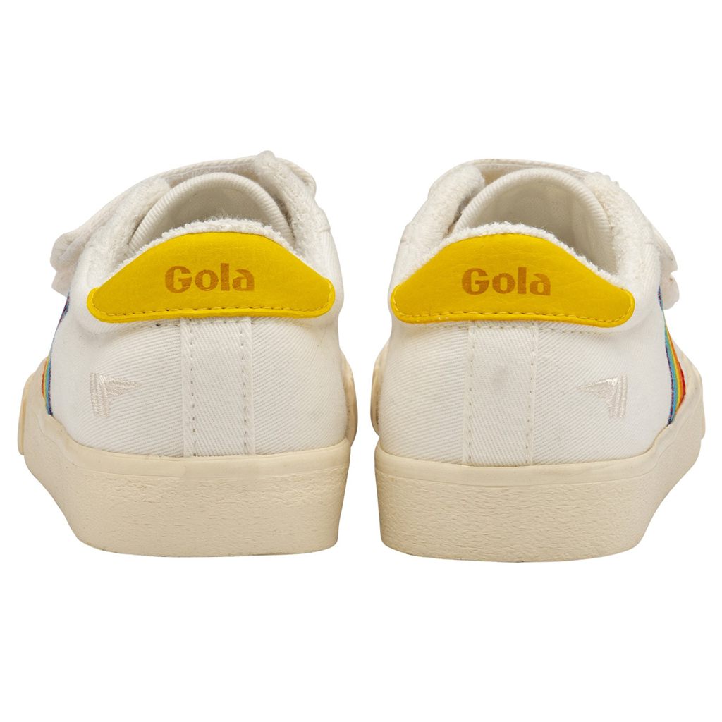 Gola Vegan Classics Tennis Mark Cox Rainbow Strap Shoes Bílé CZ | NTLX-81739
