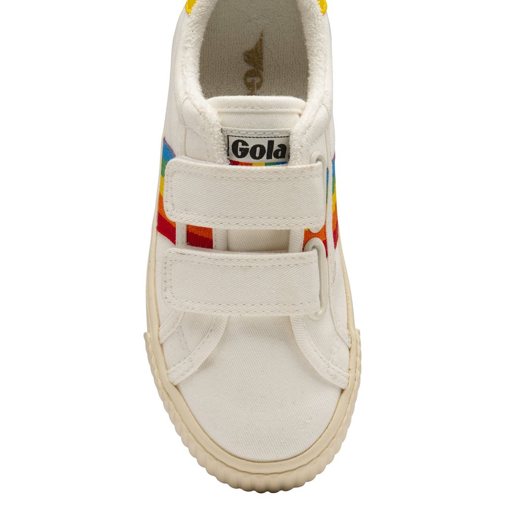 Gola Vegan Classics Tennis Mark Cox Rainbow Strap Shoes Bílé CZ | NTLX-81739