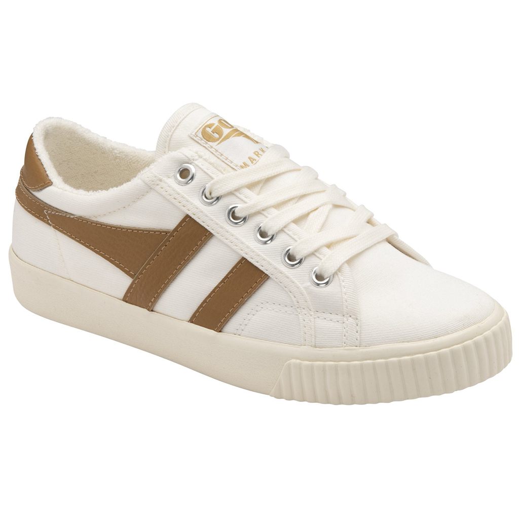 Gola Vegan Classics Tennis Mark Cox Sneakers Bílé Hnědé CZ | ADVM-30657