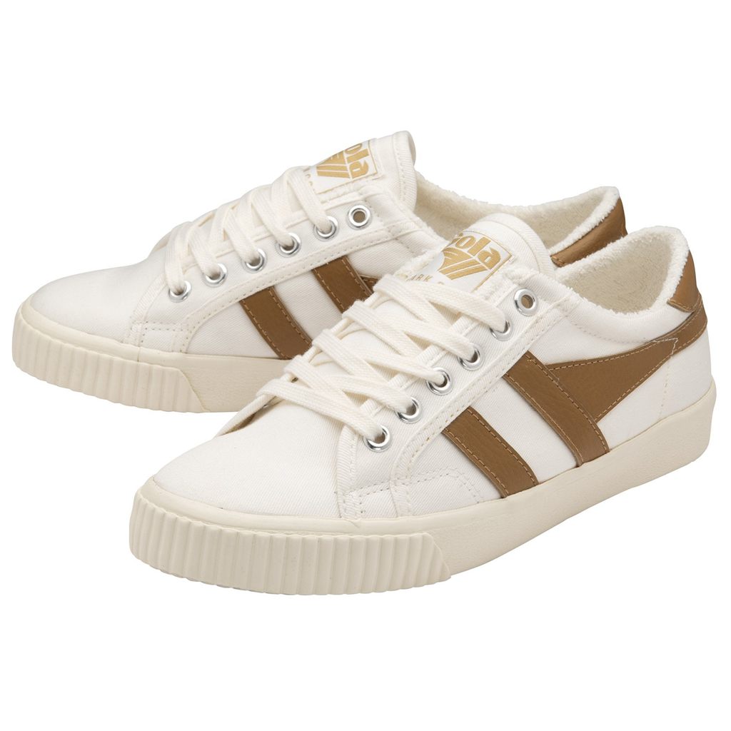 Gola Vegan Classics Tennis Mark Cox Sneakers Bílé Hnědé CZ | ADVM-30657